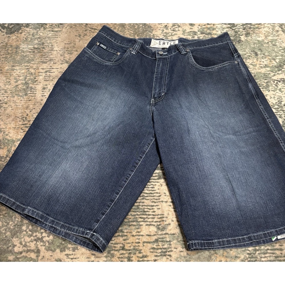vintage Enyce baggy denim jorts 36" Waist Grunge Skate Wide Leg